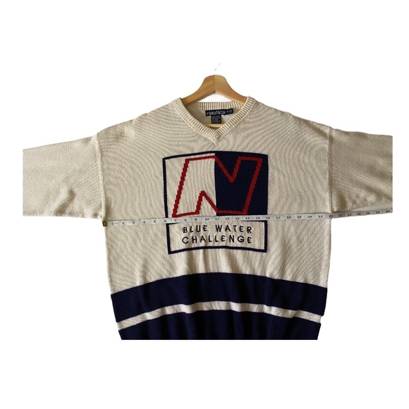 Vintage 90s Nautica Blue water Challenge Sweater - Picture 9 of 10
